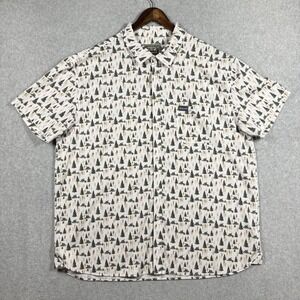 Burlebo Performance Button Up Short Sleeve Shirt Camp Ground Mens 2XL